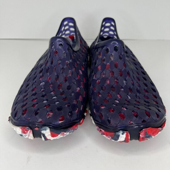 Beach Slip-On Purple/Blue with Red Sole Shoes Women's Size 11 Casual Lite Weight - Picture 3 of 9